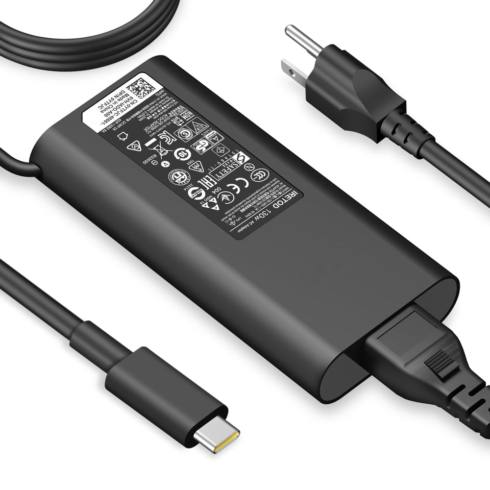Iretod front view of 130W USB‑C adapter showing compact design and power indicator