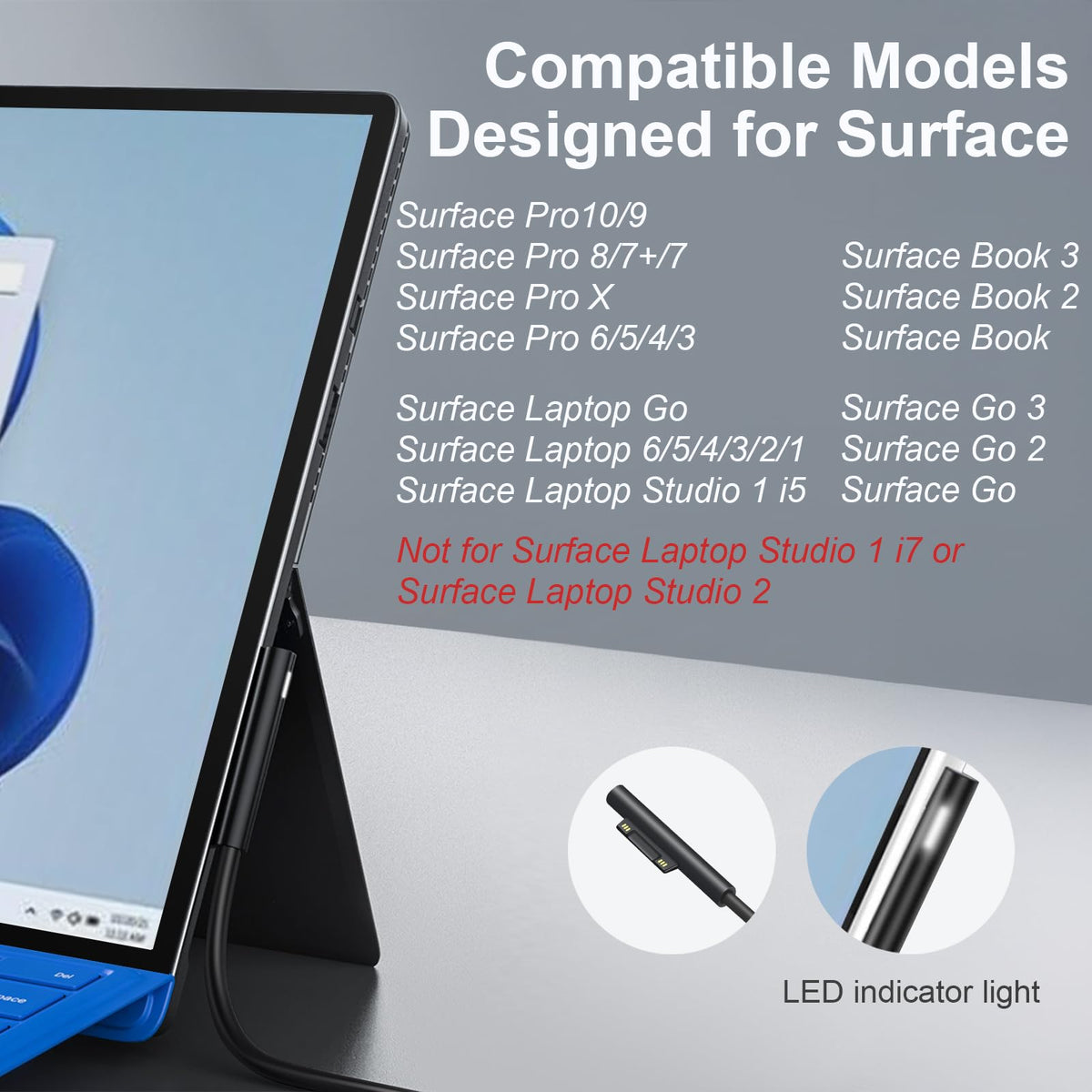Iretod Surface Pro 8 fast-charge ready for use.