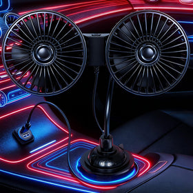 IriQuart front view in cup holder showing secure fit and hands-free cooling