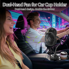 IriQuart installed in truck cup holder offering targeted cooling for driver