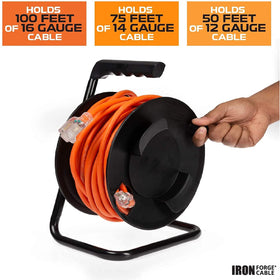 IRON FORGE CABLE close-up of PVC drum highlighting durable surface and wear resistance