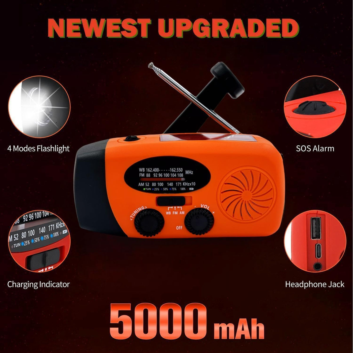 iRonsnow AM/FM radio captures local broadcasts during outdoor adventures.