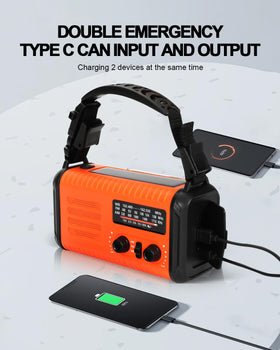 iRonsnow Condor hand crank and control panel close-up, manual charging when needed