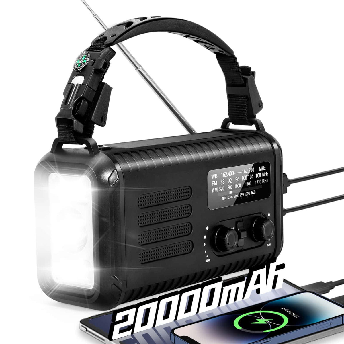 iRonsnow Condor front panel showing radio and controls for fast weather updates
