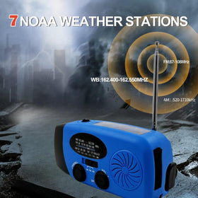 iRonsnow solar emergency radio compact size fits packs and travel bags.