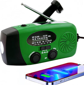 iRonsnow solar emergency radio front view with compact design for outdoor readiness