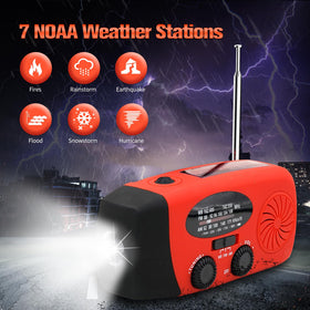 ironsnow solar emergency radio IPX3 waterproof rating protects against splashes