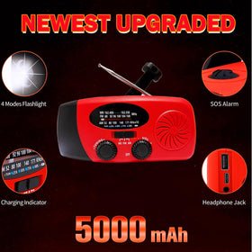 ironsnow solar emergency radio USB charging port keeps devices powered