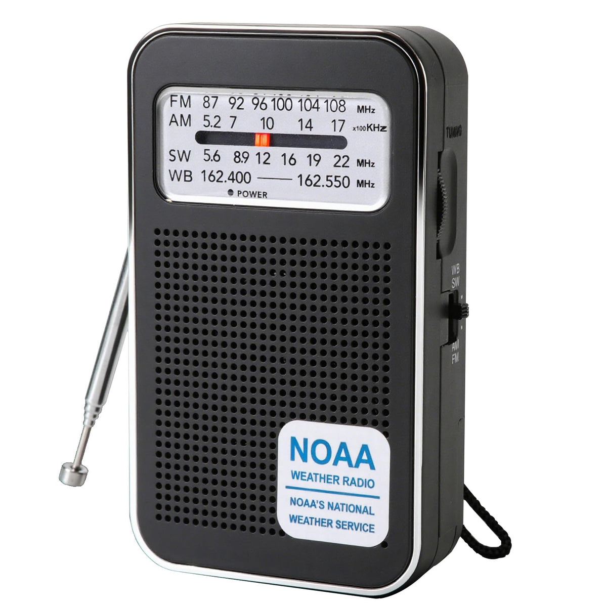 iRonthunder four band radio front view showing portable all in one design for travel