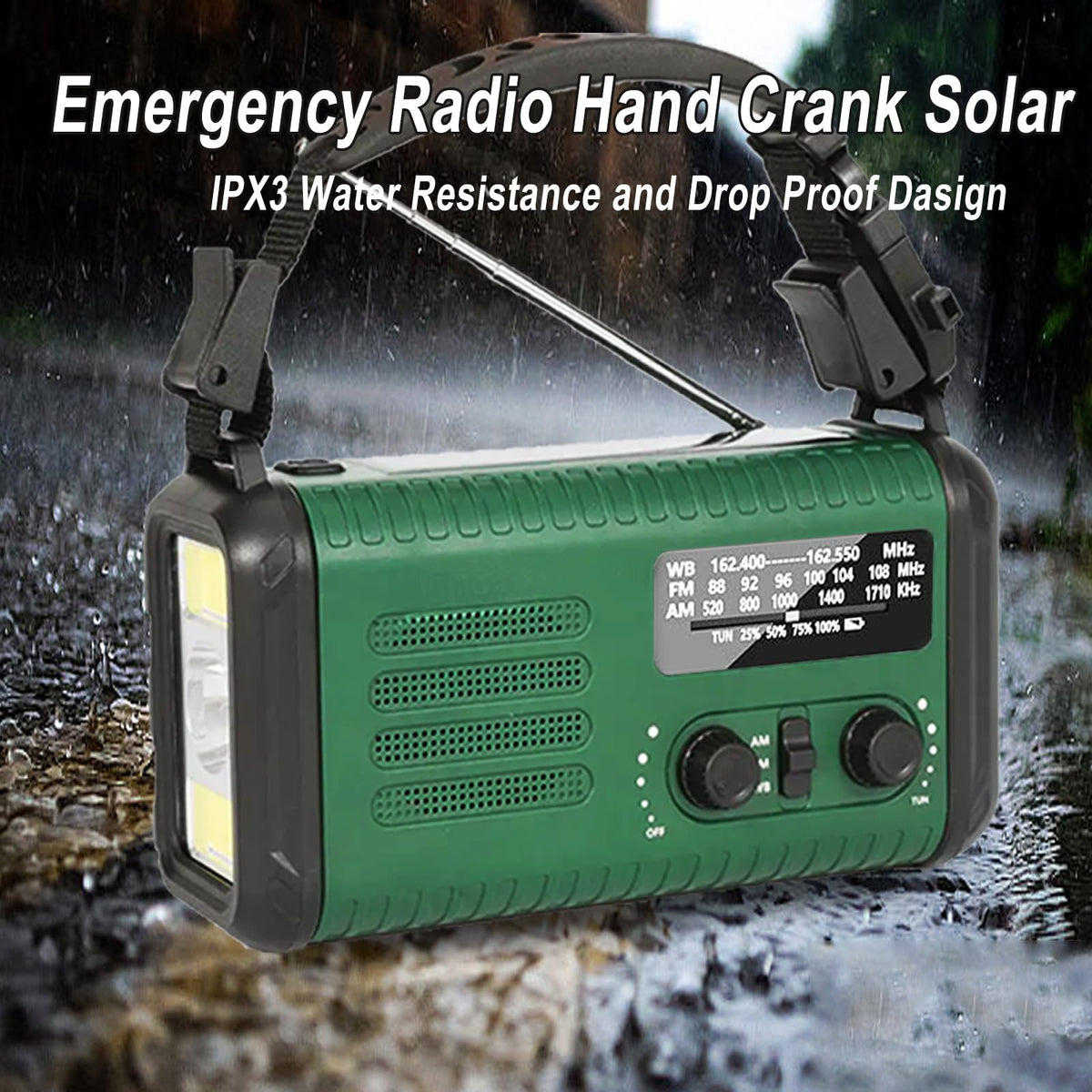 iRonthunder IPX3-rated water resistance for light rain and rugged use