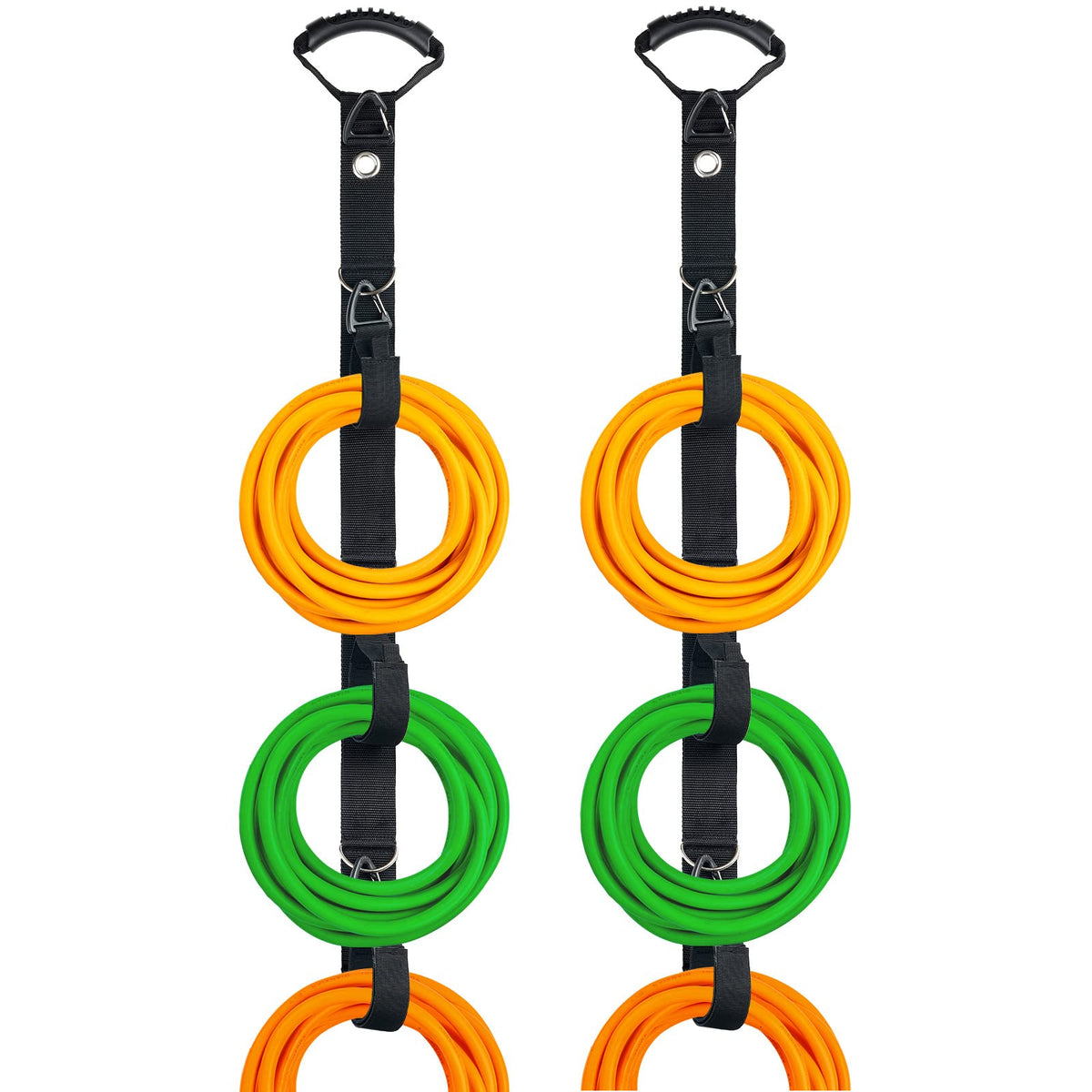 Ironwarrior extension cord organizer main strap with D-ring for quick access