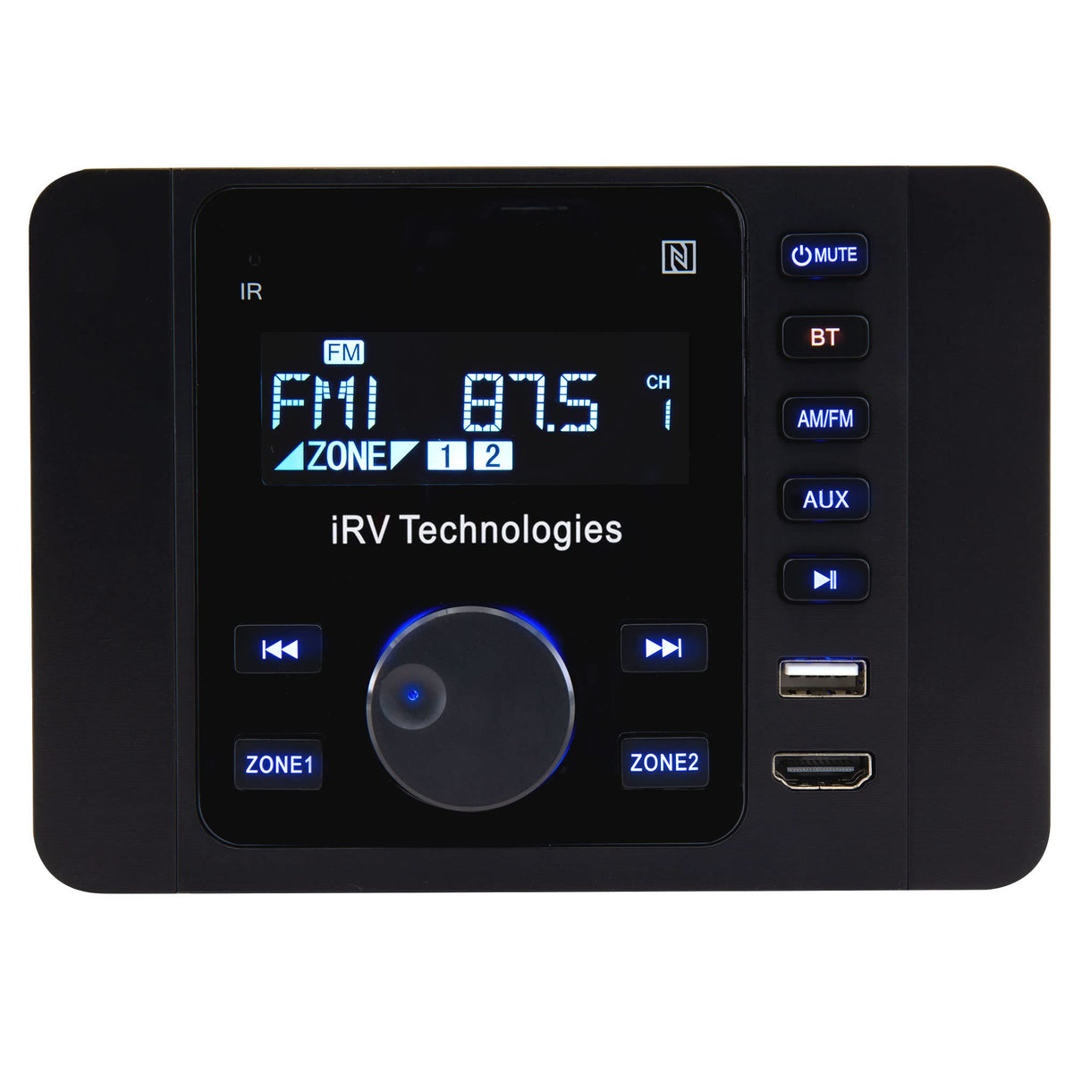 iRV Technologies iRV36 Bluetooth connection for easy wireless music on the go.