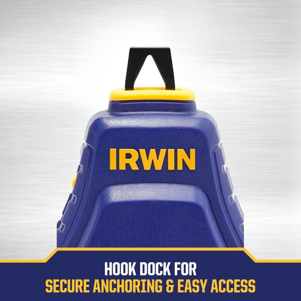 IRWIN Strait-Line Speedline Reel clutch hub supports fast retraction and setup