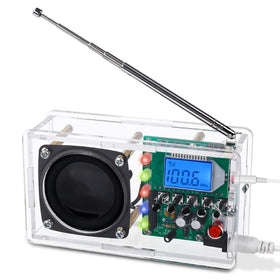 IS ICStation FM radio kit front view for beginner soldering practice.