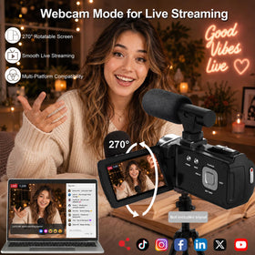 ISHARE 4K camcorder 18x zoom capturing distant details for outdoor exploration