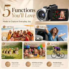 ISHARE camcorder dual batteries enabling longer shooting sessions on trips
