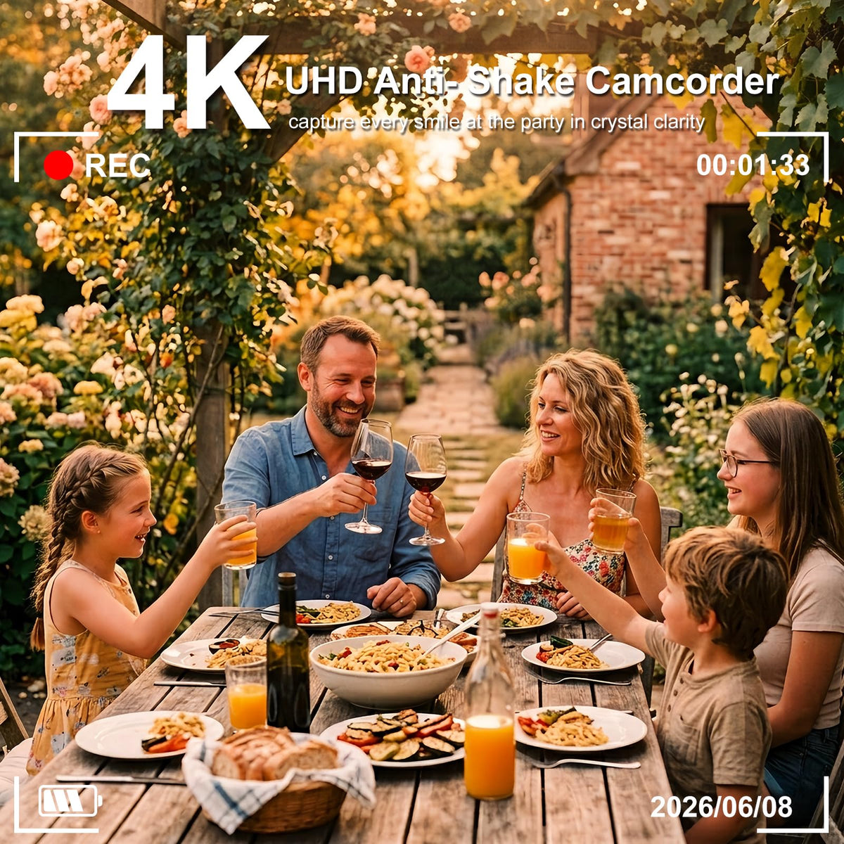 ISHARE 4K camcorder side view emphasizing lightweight body for everyday shoots
