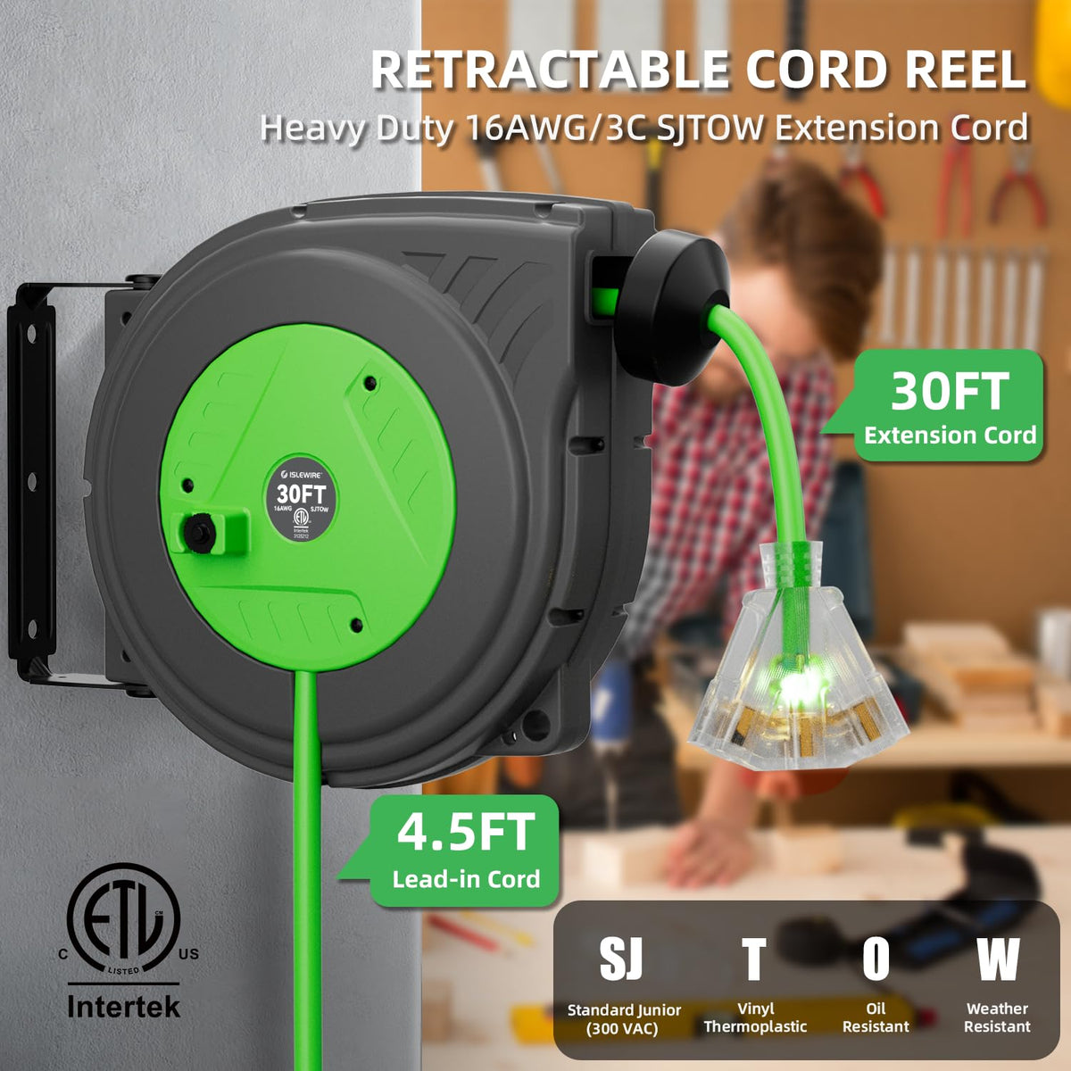 islewire close-up of reel housing detail highlighting durable construction and finish