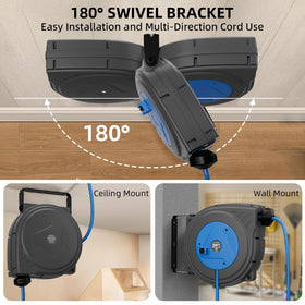 islewire reel beside tools for scale demonstrating compact footprint