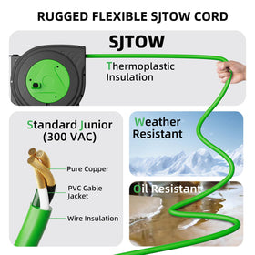 islewire textured SJTOW cable close-up showing flexibility and weather resistance benefit
