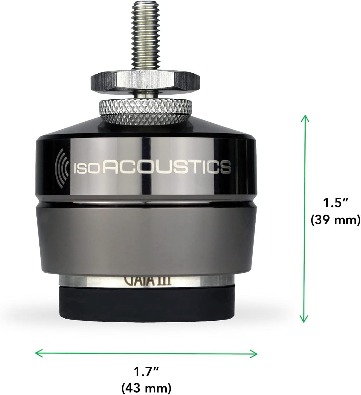 Machined dark chrome Gaia III housing adding premium finish