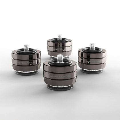 IsoAcoustics Gaia III Neo foot assembly for clearer sound and reduced vibration.