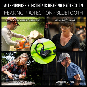 ISOtunes PRO 2.0 worn with earhooks for secure all day comfort