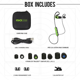 ISOtunes PRO 3.0 earbuds with 27 dB NRR deliver strong noise reduction.