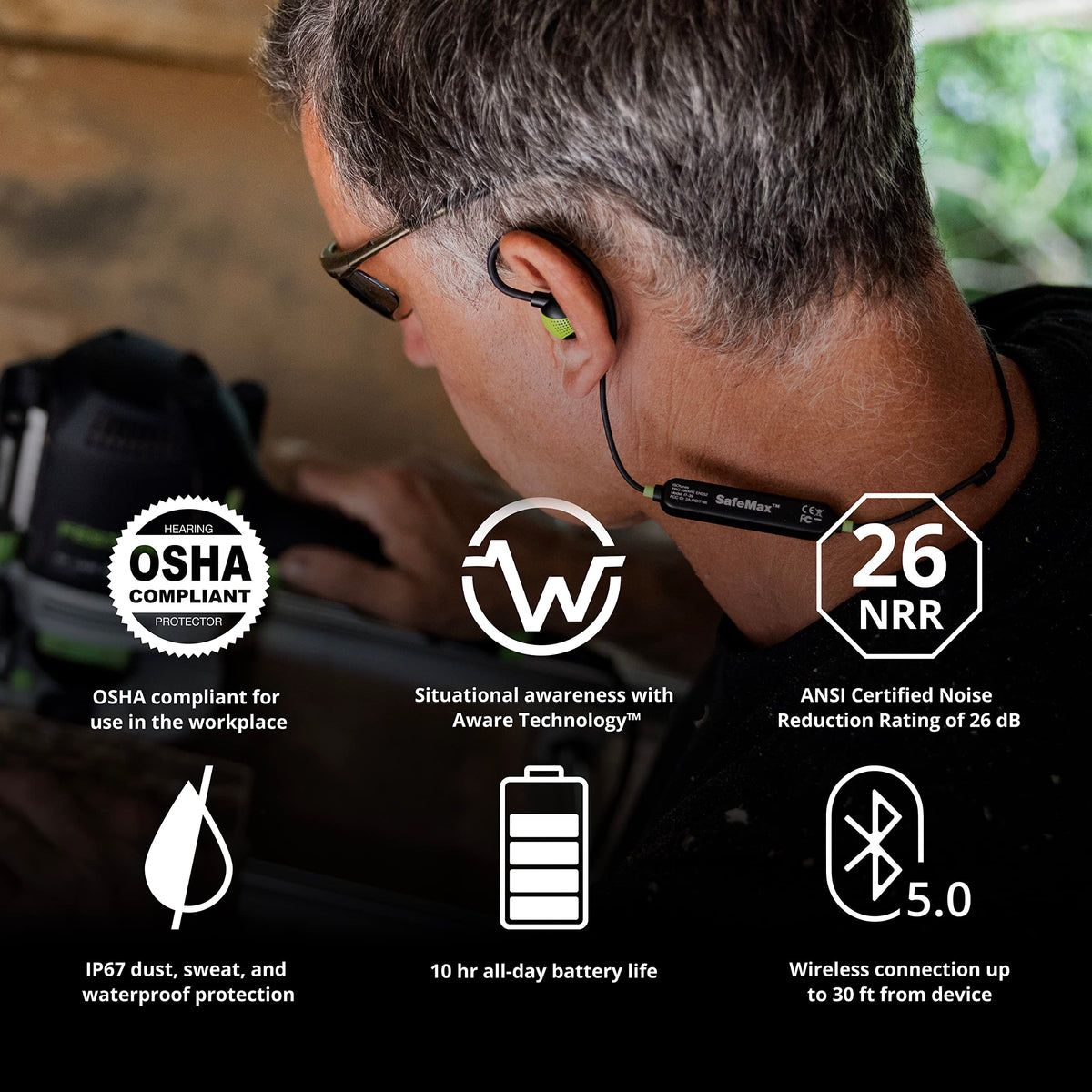 ISOtunes Pro Aware Bluetooth 5.0 enables hands-free calls.