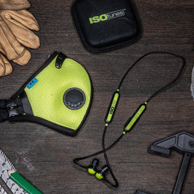 ISOtunes Pro Aware IP67 rating resists dust, sweat, and water.