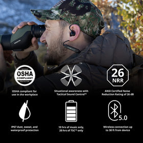 ISOtunes Sport Advance BT microphone with noise suppression for clear range calls