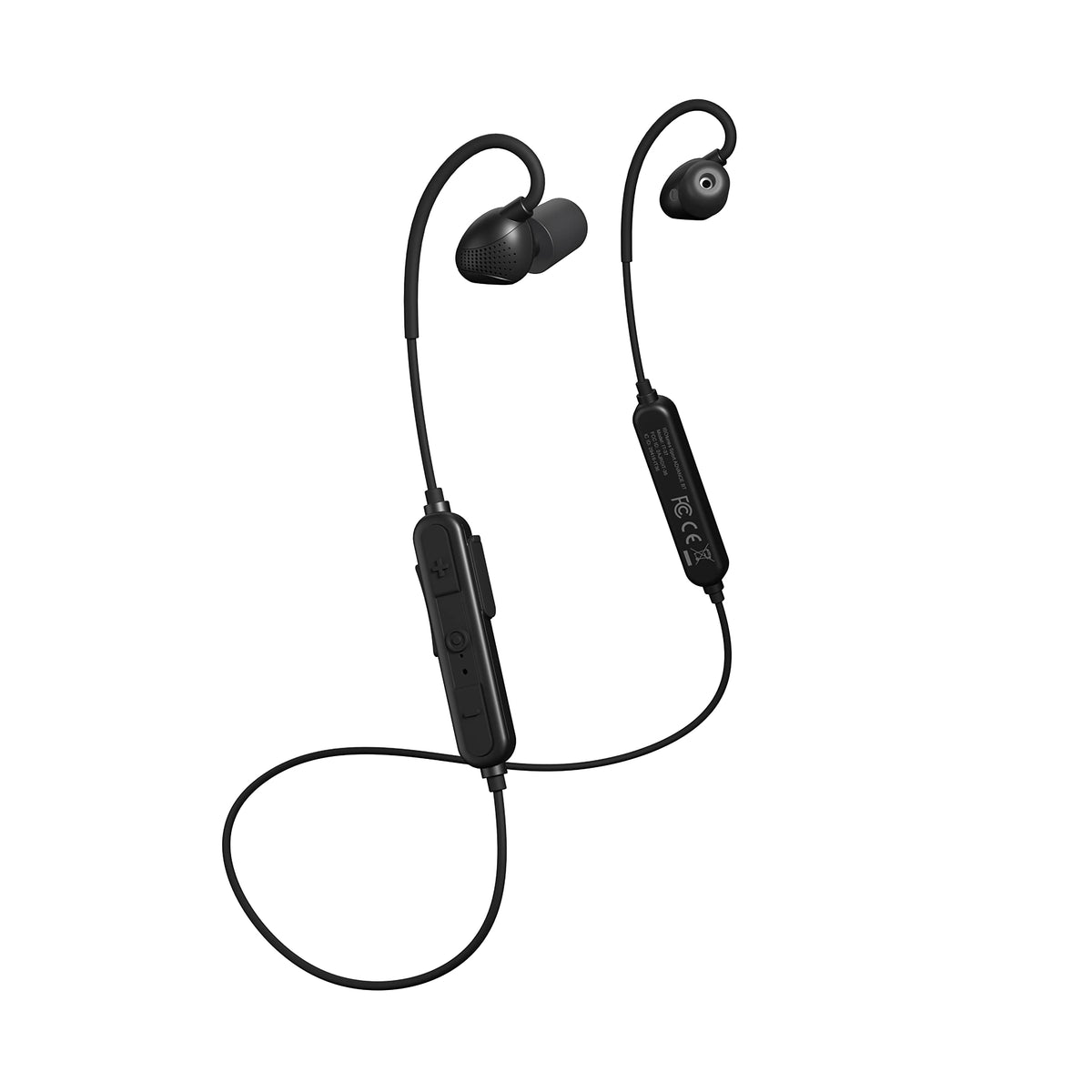 ISOtunes Sport Advance BT shooting earbuds front view in matte black for range use