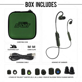 ISOtunes Sport Advance BT earbuds with IP67 protection against sweat and dust.