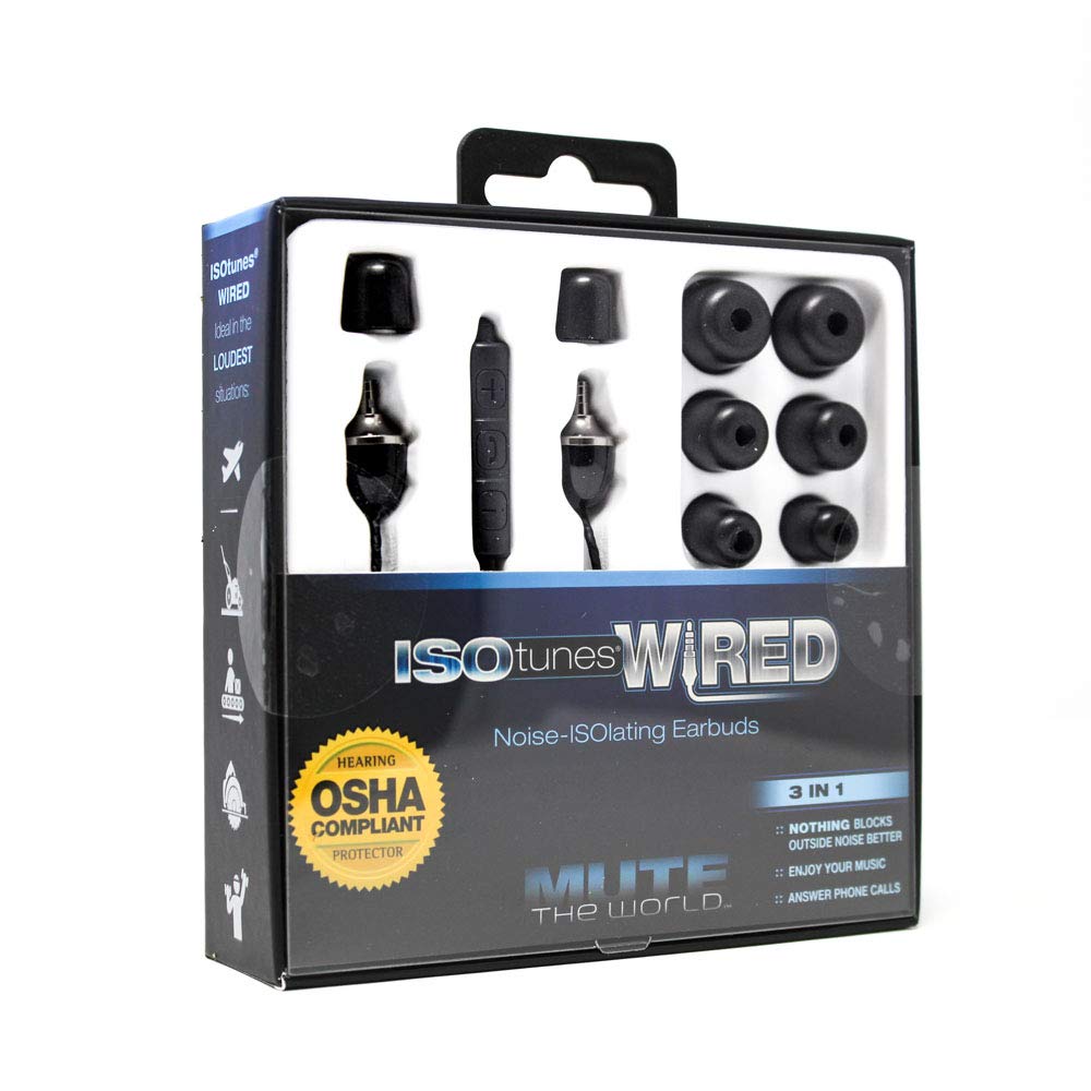 ISOtunes open travel case with eartips showing organization and hygienic storage