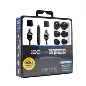 ISOtunes open travel case with eartips showing organization and hygienic storage