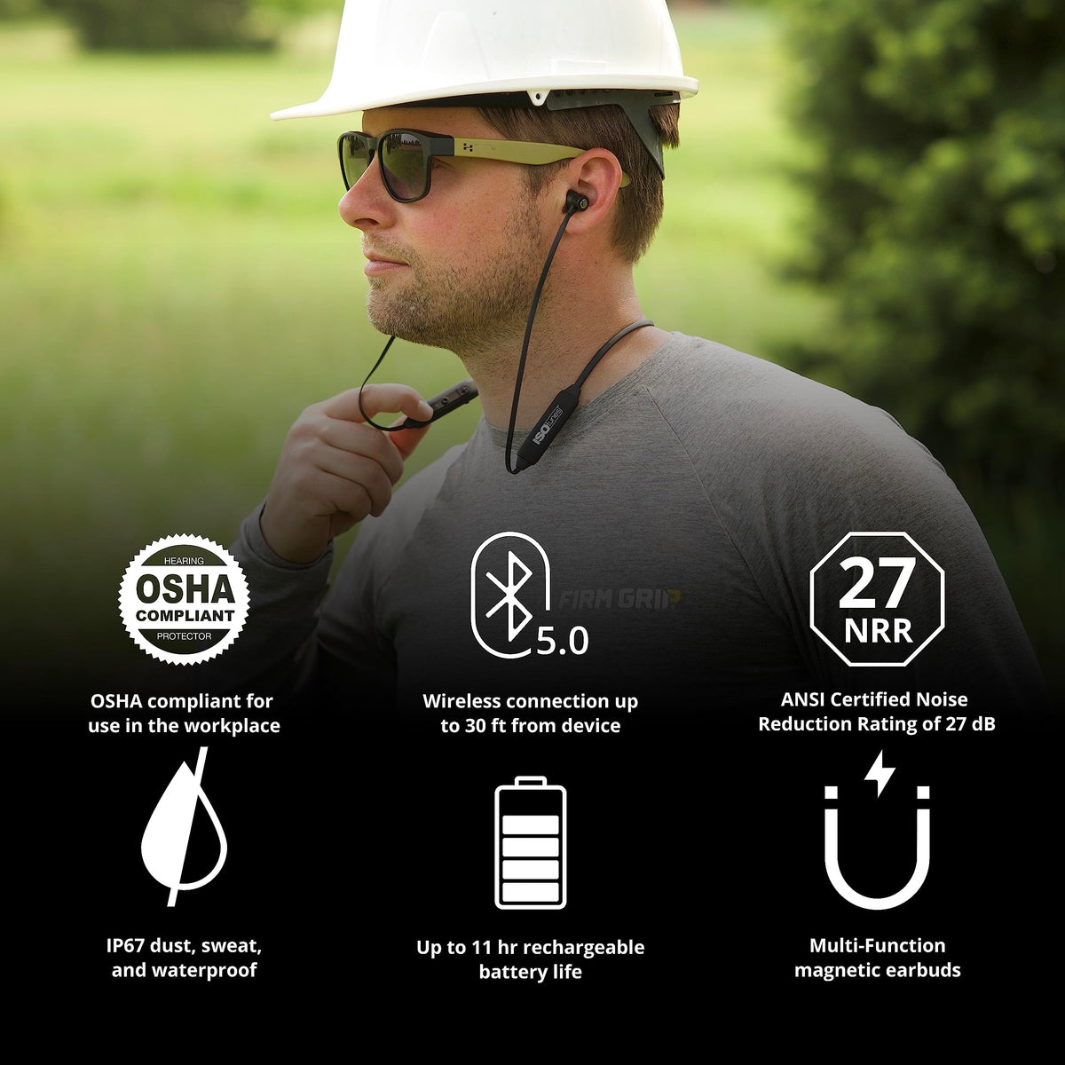 ISOtunes Xtra 2.0 magnetic earbuds pause playback safely between tasks