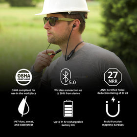 ISOtunes Xtra 2.0 magnetic earbuds pause playback safely between tasks