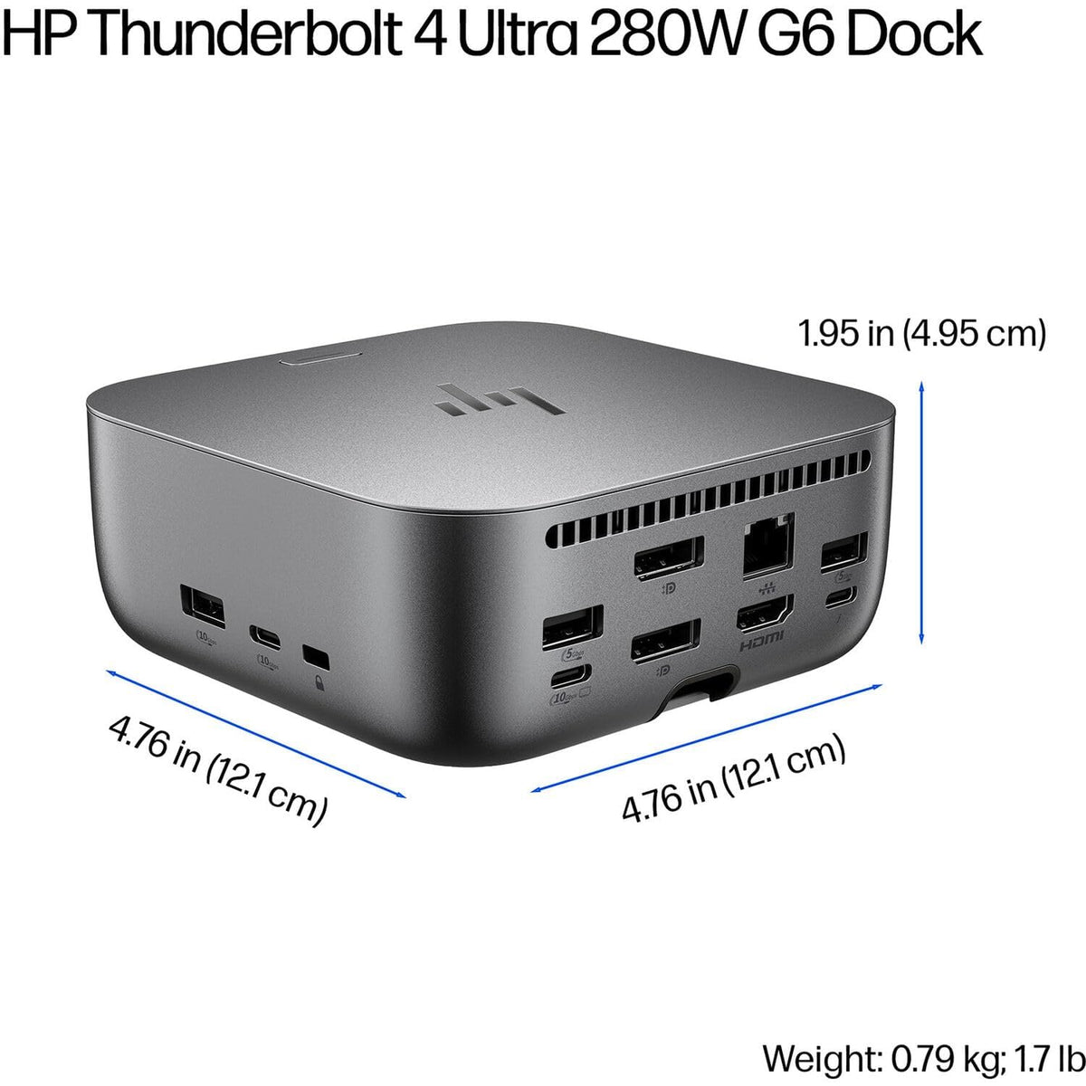 HP Thunderbolt 4 Ultra 280W Dock power delivery delivers up to 280W for charging