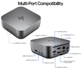 HP Thunderbolt 4 Ultra 280W Dock security clip protects in shared spaces