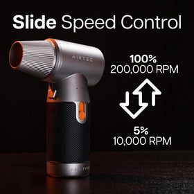 IT Dusters in use blowing dust from a PC fan for safer, effective cleaning