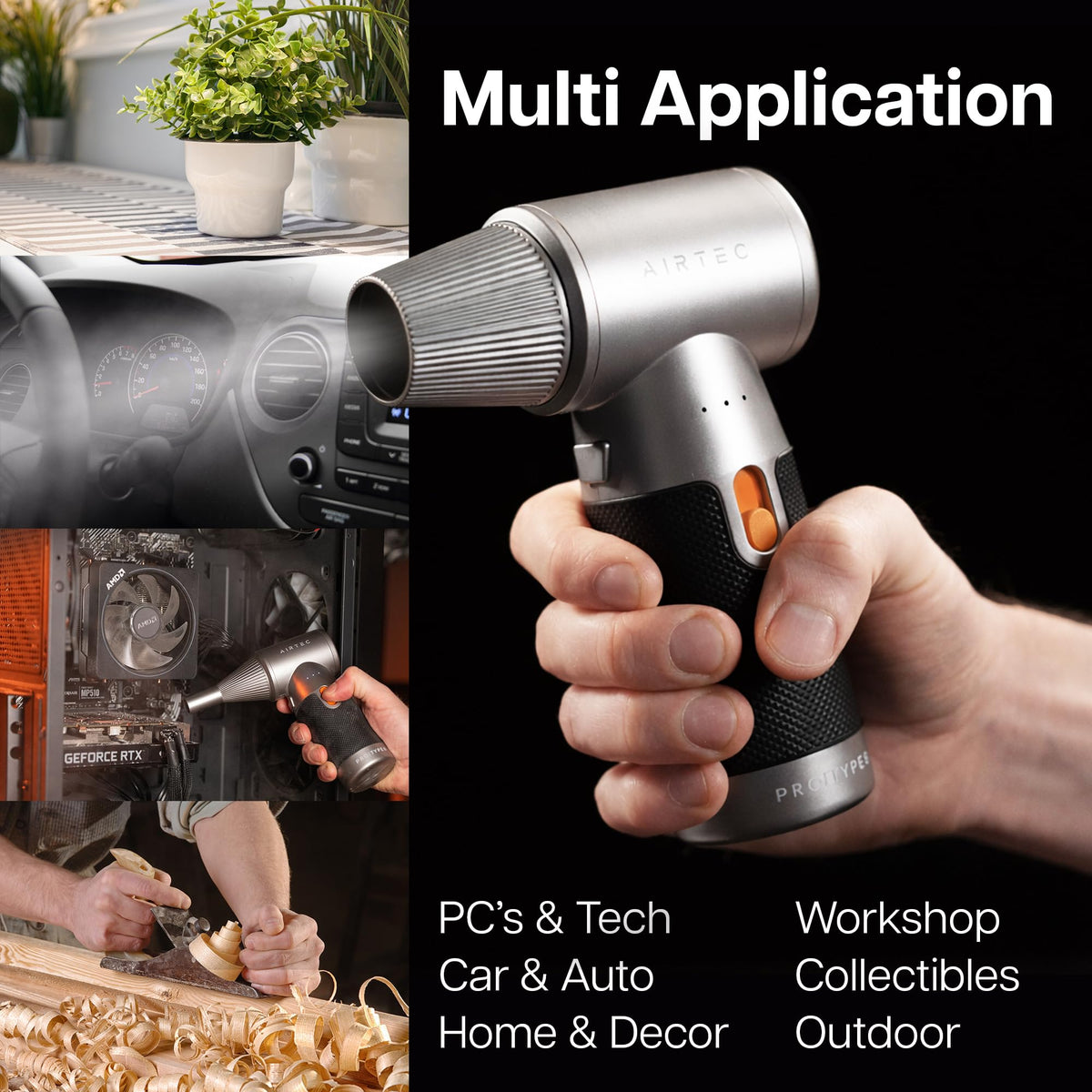 IT Dusters packaging with USB‑C cable showing rechargeable convenience and accessories