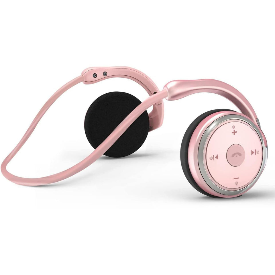 itayak front view gold headset showing wrap-around design and stable fit