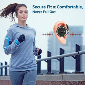 itayak side profile worn around head demonstrates stable neckband fit