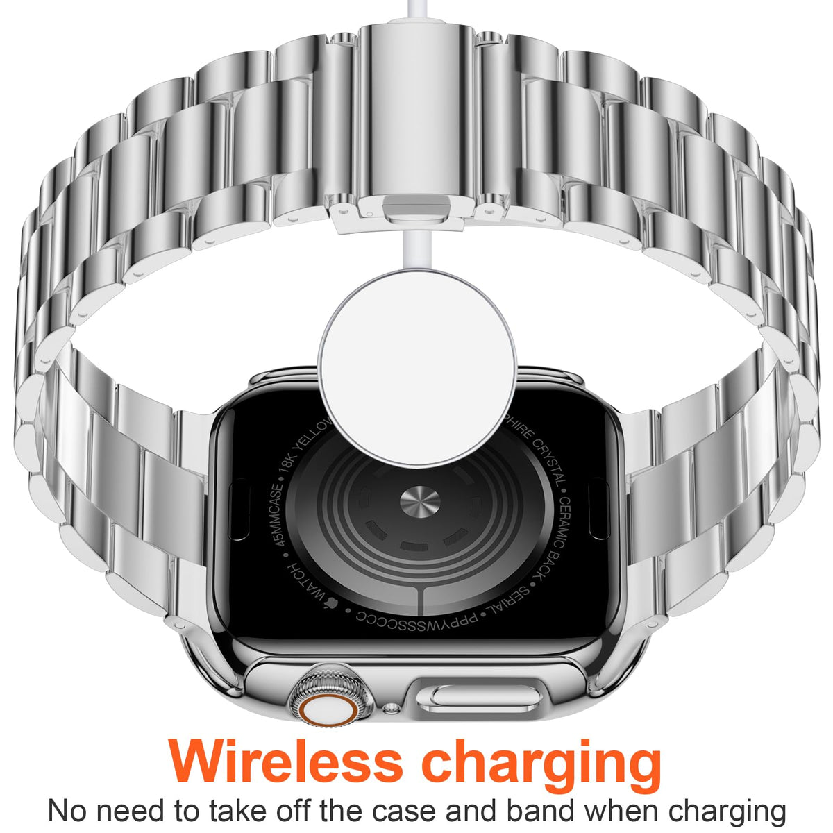 Iiteeology Stainless steel band 46mm strap detail highlights gradient finish.