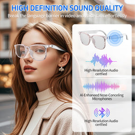 ITHUGE AI Smart Translation Glasses language menu on screen for quick language switching