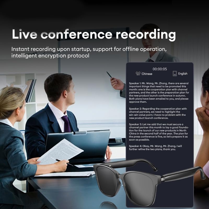 ITHUGE AI Smart Translation Glasses standalone use no phone needed for translation