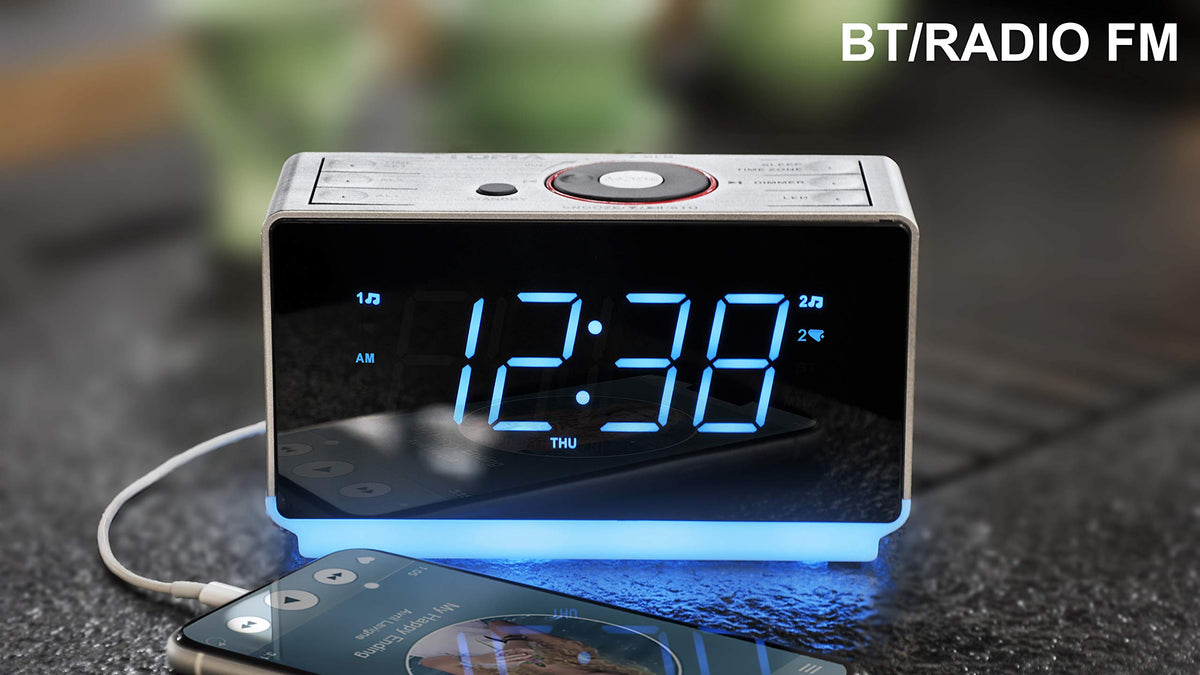 iTOMA CKS708 Bluetooth connectivity lets you stream music for waking up.