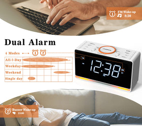 iTOMA top controls with snooze and dimmer for quick bedside adjustments