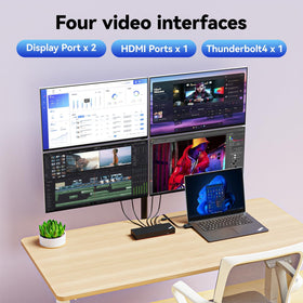 ITSPWR dock includes HDMI 4K and DP cables for high-resolution output bundle
