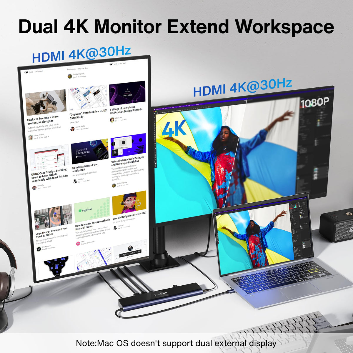 IVANKY 12-in-1 dock back panel ports enable versatile connections